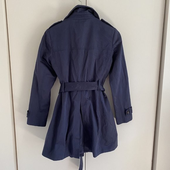 Banana Republic Petite Navy Trench Coat - Picture 2 of 2